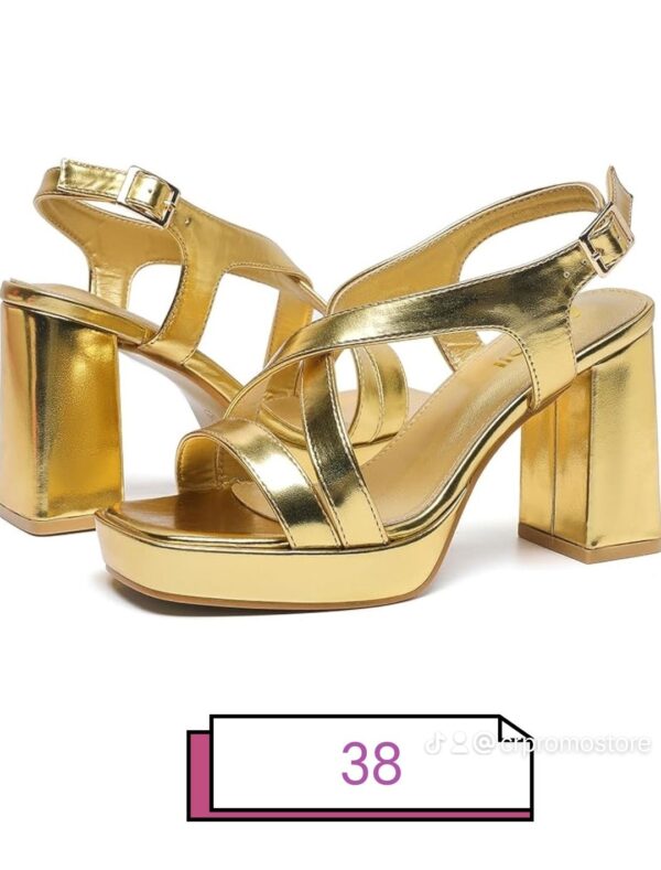 ZAPATO PLATAFORMA DAMA DORADO