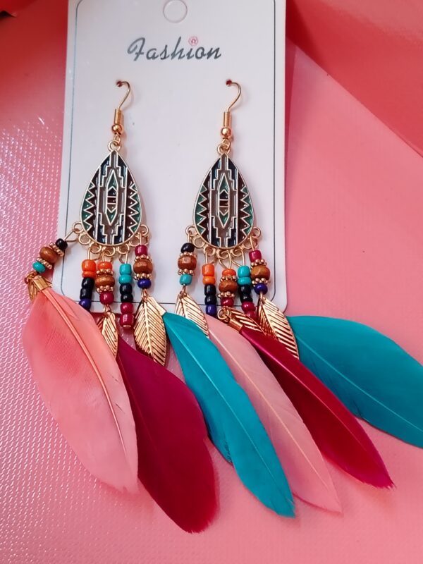 ARETES DE PLUMAS